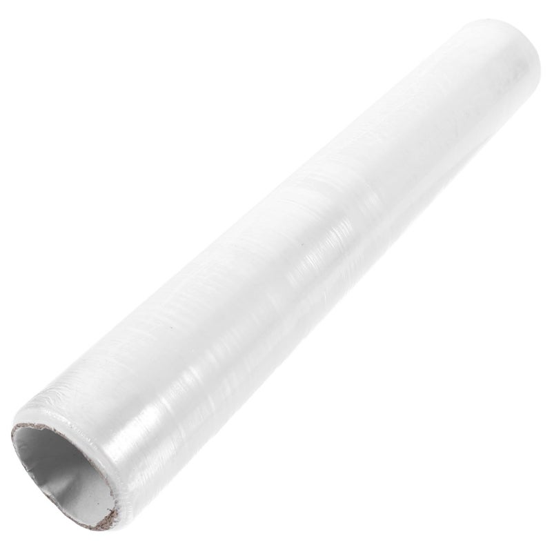 1 Roll Cling Wrap Slide Cutter Food Plastic Wrap Stretchy Design Single Use For Food Preservation And Packaging - Image 2