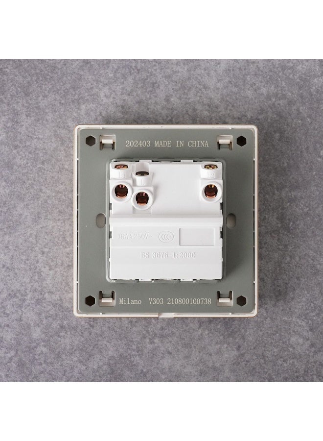 DANUBE HOME Milano 10A 2G 1W Switch Electrical Switches Sockets Outlets For Home Appliances Office Hotel Conventional Construction Project Aura Gld - Image 3