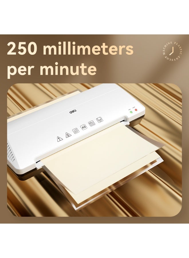 Deli A3 Laminator Machine Hot and Cold 70-125 Mic Fast Preheating Smooth Lamination - Image 3