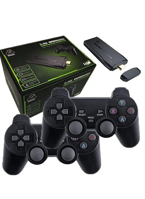 Video Game Console 2.4G Double Wireless Controller Game Stick 4K Games Console Including 64GB Retrogames For PS1/GBA Boy Gift