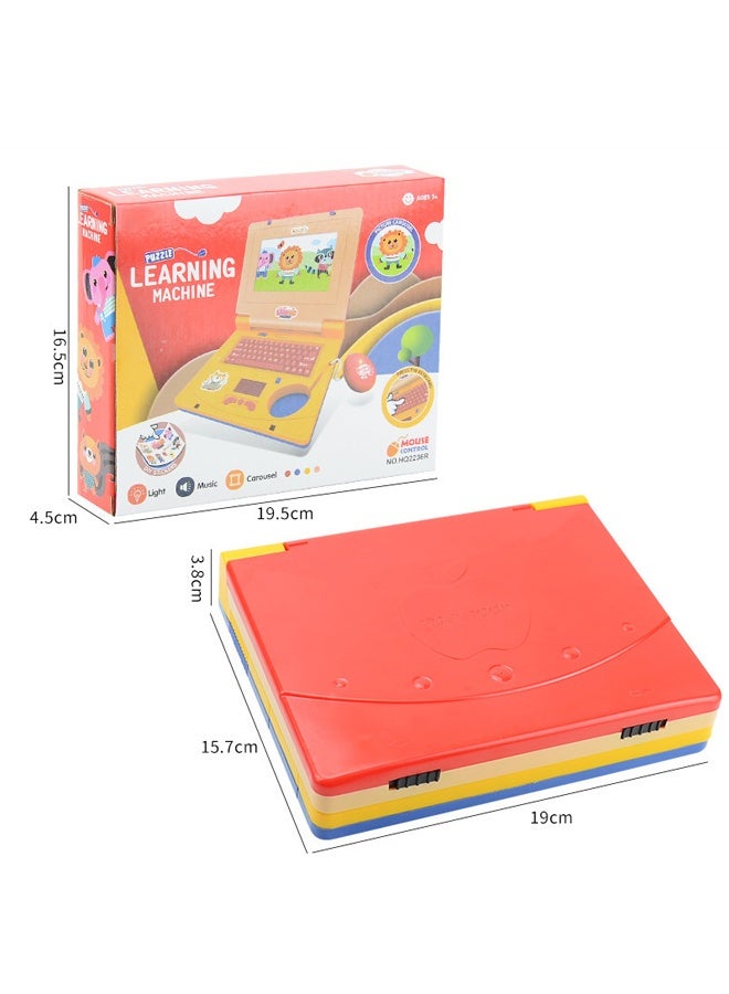 Kids Learning Educational  Laptop, Play Laptop Computer Electronic Educational Learning Computer Simulation Music Preschool Learning Toys with Retractable Mouse for Early Learning - Image 3