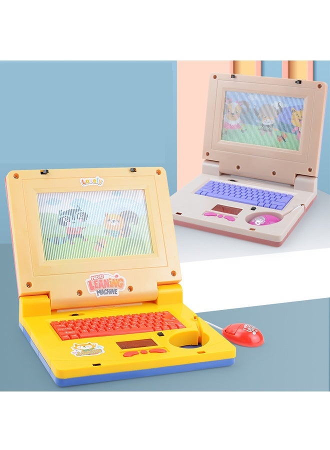 Kids Learning Educational  Laptop, Play Laptop Computer Electronic Educational Learning Computer Simulation Music Preschool Learning Toys with Retractable Mouse for Early Learning - Image 2