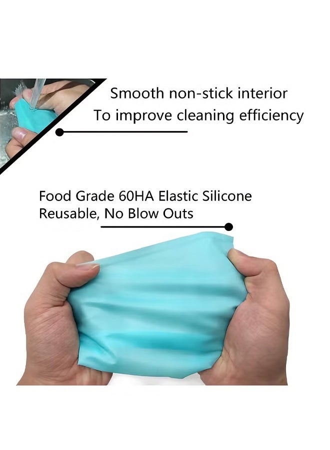 Happy D Piping Bags and Tips Set,  Reusable Piping Bags, Frosting Piping Kit for Baking with Pastry Bags and Tips, Standard Converters, Silicone Rings, Cake Decorating Tools Supplies for Cookie Icing, Cupcake - Image 2