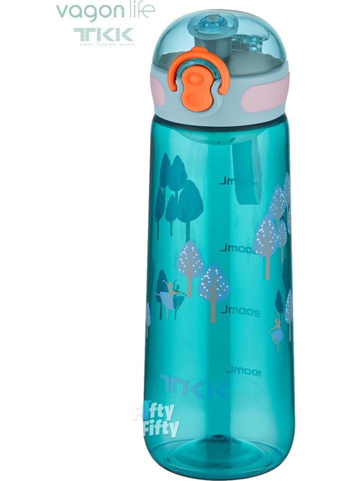 Tkk 550 ml Comfortable Drinking (Without Straw) Bpa-Free Tritan Water Bottle with Carrying Strap FFTKK1005-550ML