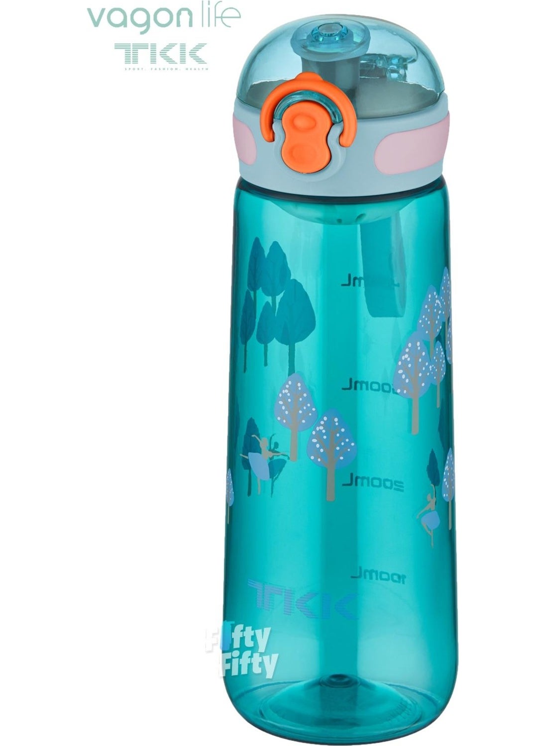Vagonlife - Tkk 550 ml Comfortable Drinking (Without Straw) Bpa-Free Tritan Water Bottle with Carrying Strap FFTKK1005-550ML - Image 1