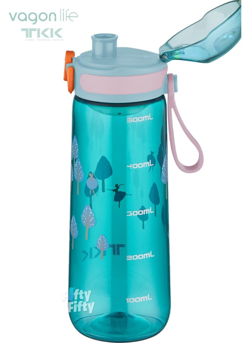 Vagonlife - Tkk 550 ml Comfortable Drinking (Without Straw) Bpa-Free Tritan Water Bottle with Carrying Strap FFTKK1005-550ML - Image 1