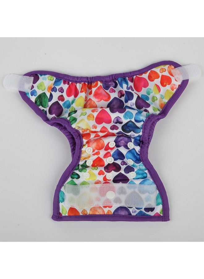 Sigzagor Newborn Baby Cloth Diaper Cover Nappy Hook And Loop (Multicolor Hearts) - Image 3