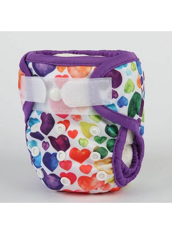 Sigzagor Newborn Baby Cloth Diaper Cover Nappy Hook And Loop (Multicolor Hearts) - Image 2