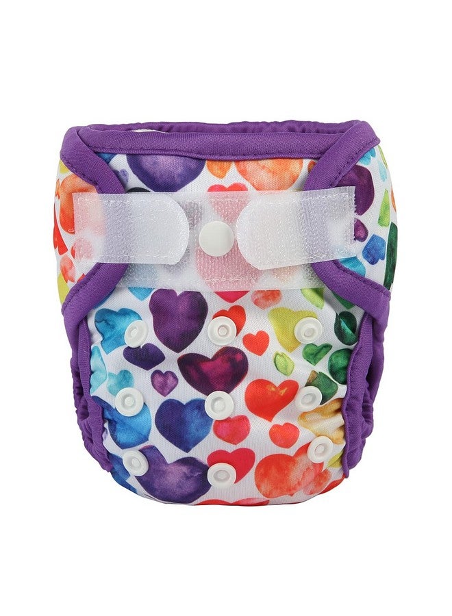 Sigzagor Newborn Baby Cloth Diaper Cover Nappy Hook And Loop (Multicolor Hearts) - Image 1