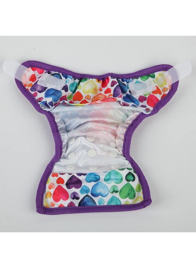 Sigzagor Newborn Baby Cloth Diaper Cover Nappy Hook And Loop (Multicolor Hearts) - Image 4