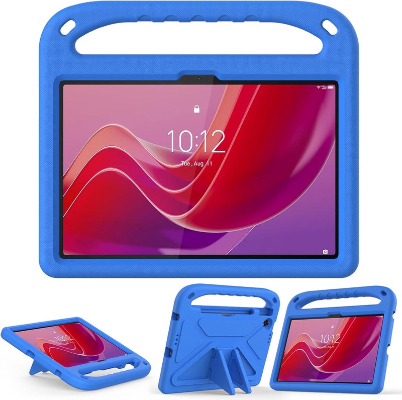 for Lenovo Tab K10 2nd (10.1) TB-311FU/Tab Tablet 10.1 2025 Case Shockproof Light Weight Handle Stand Protective Case Scratch Resistant Made of Kid-Friendly for Kids EVA Shell(Blue) - Image 2