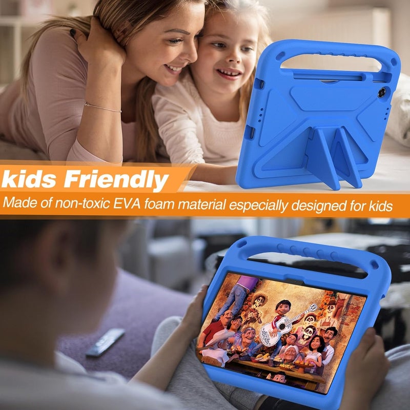 for Lenovo Tab K10 2nd (10.1) TB-311FU/Tab Tablet 10.1 2025 Case Shockproof Light Weight Handle Stand Protective Case Scratch Resistant Made of Kid-Friendly for Kids EVA Shell(Blue) - Image 4