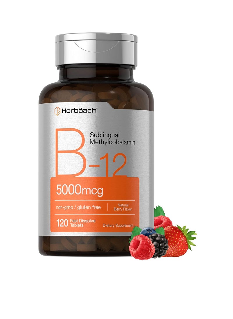 Horbaach - B12 Sublingual Methylcobalamin 120 Tablets - Image 1