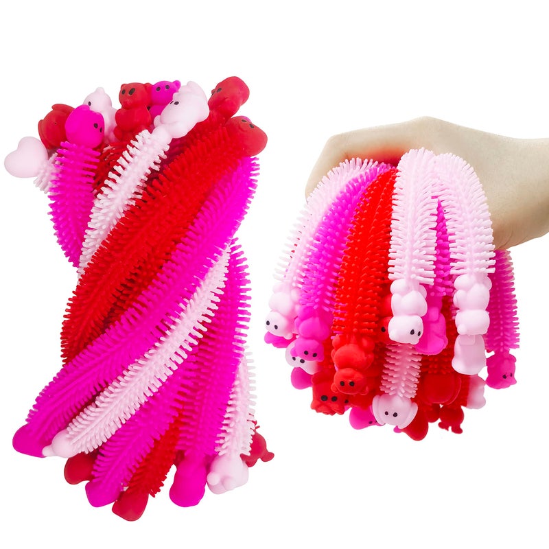 Holydeck 36 Pack Valentines Day Gifts Stretchy Strings Sensory Autism Toys Stretchy Fidget Toys Great for Kids Girls Boys Valentines Treat Bags Stress Relief Party Favors Gifts Valentines - Image 3