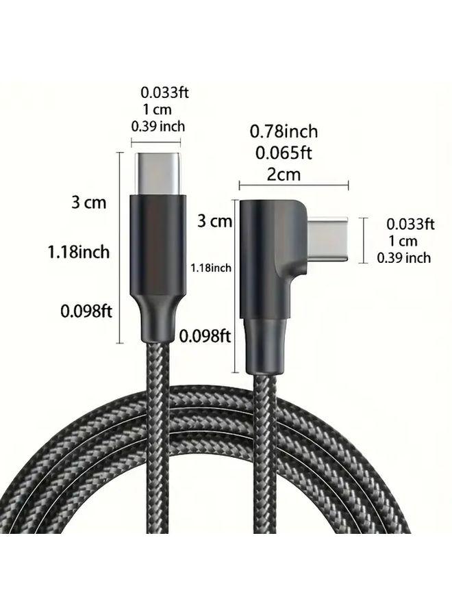 USB C Fast Charging Cable 1M Braided Durable Type C to Type C Cord Compatible iPhone 15 16 17 Series Samsung Xiaomi iPad Universal Mobile Phone Power Bank Red Silver Rose Gold - Image 3