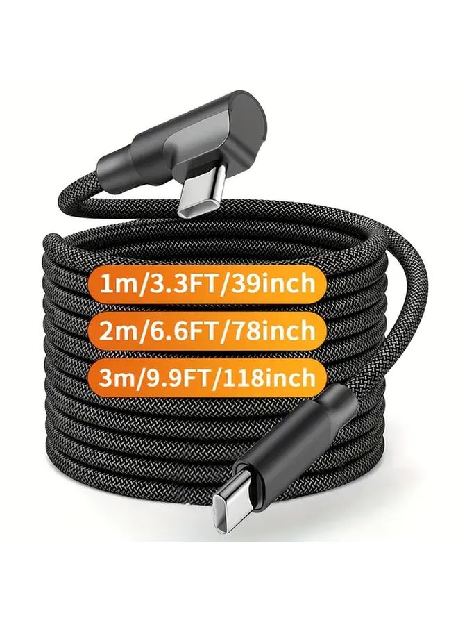 USB C Fast Charging Cable 1M Braided Durable Type C to Type C Cord Compatible iPhone 15 16 17 Series Samsung Xiaomi iPad Universal Mobile Phone Power Bank Red Silver Rose Gold - Image 2