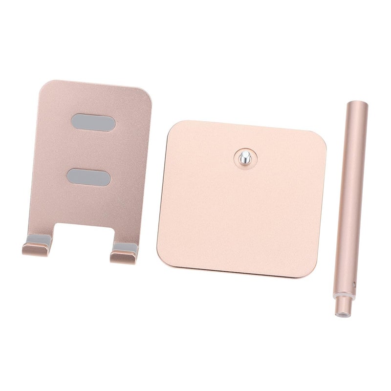 Adjustable Alloy Phone Tablet Stand With Anti Slip Base Stable Desktop Holder Gold - Image 2