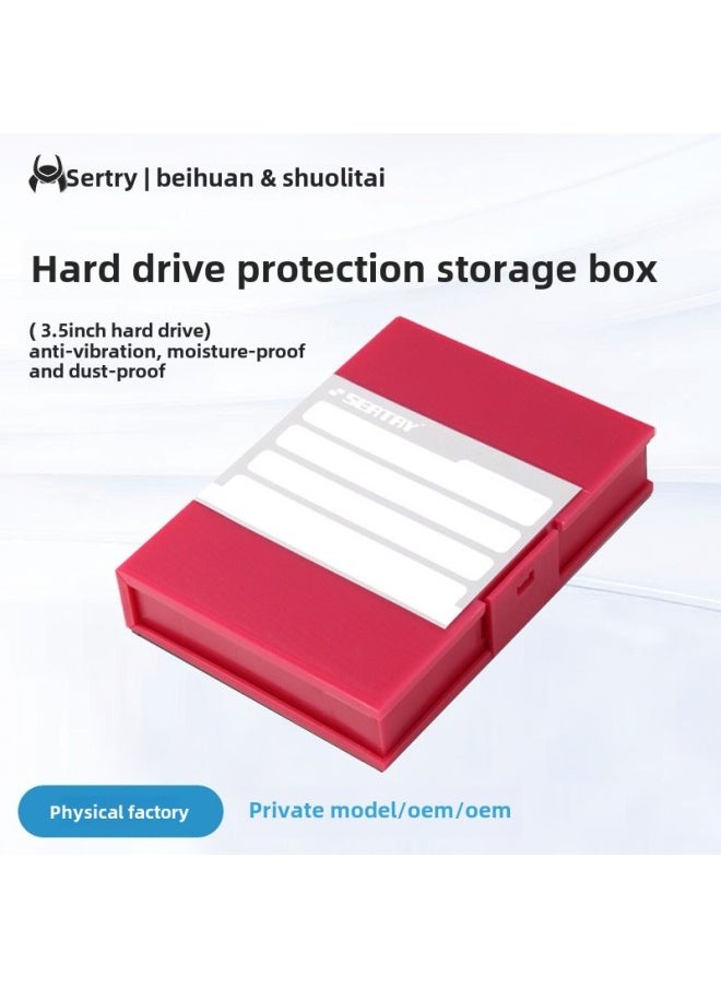 Generic Shuolitai HD303 Hard Disk Protection Box Pp Box Desktop Hard Disk Box Storage Box Hard Disk Box Dust Box-Color:Green  - Image 2