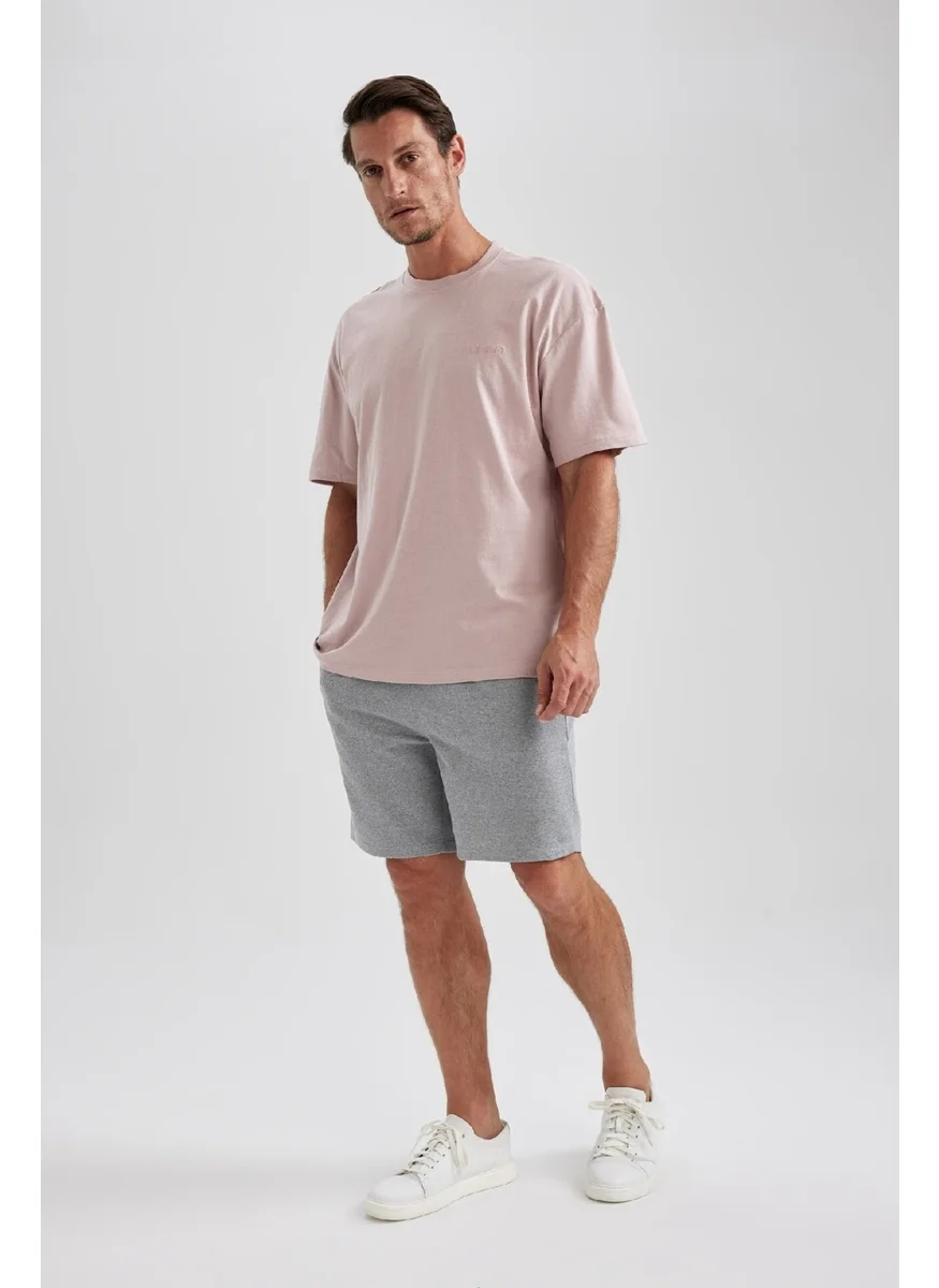 ديفاكتو Men's Orange Regular Fit Straight Cut Crew Neck 100% Cotton Short Sleeve T-Shirt B0662AXNS