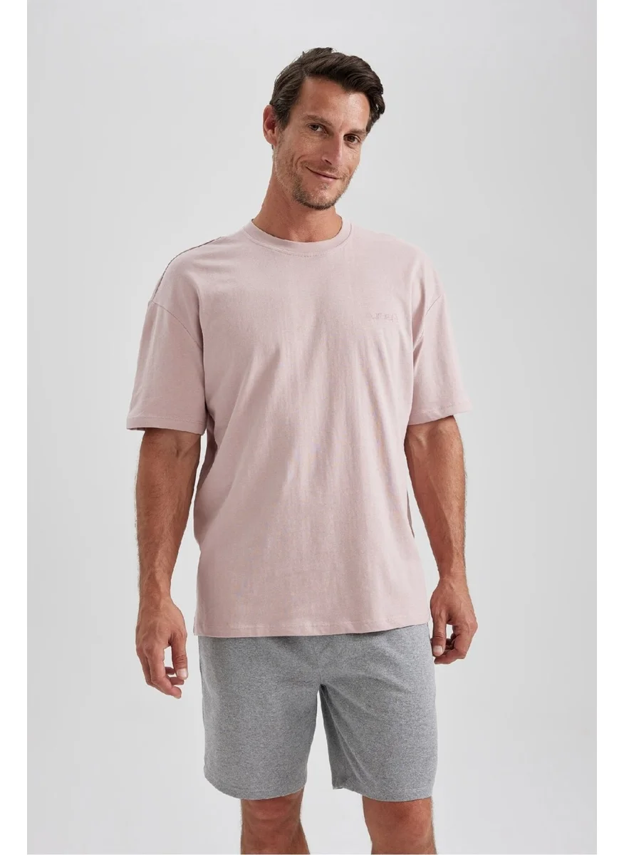 ديفاكتو Men's Orange Regular Fit Straight Cut Crew Neck 100% Cotton Short Sleeve T-Shirt B0662AXNS