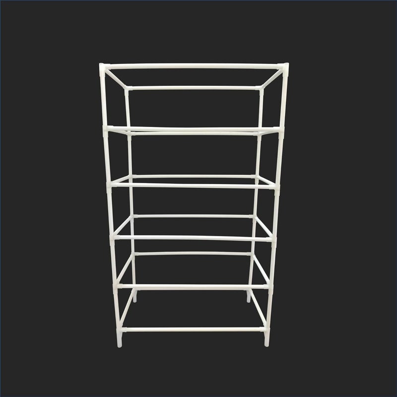 SANAMSTORE Multipurpose 5 Tier Rack ShoeClothesBooks Stand Rack with Cover for Home Need to Be Assemble DIY Grey - Image 5