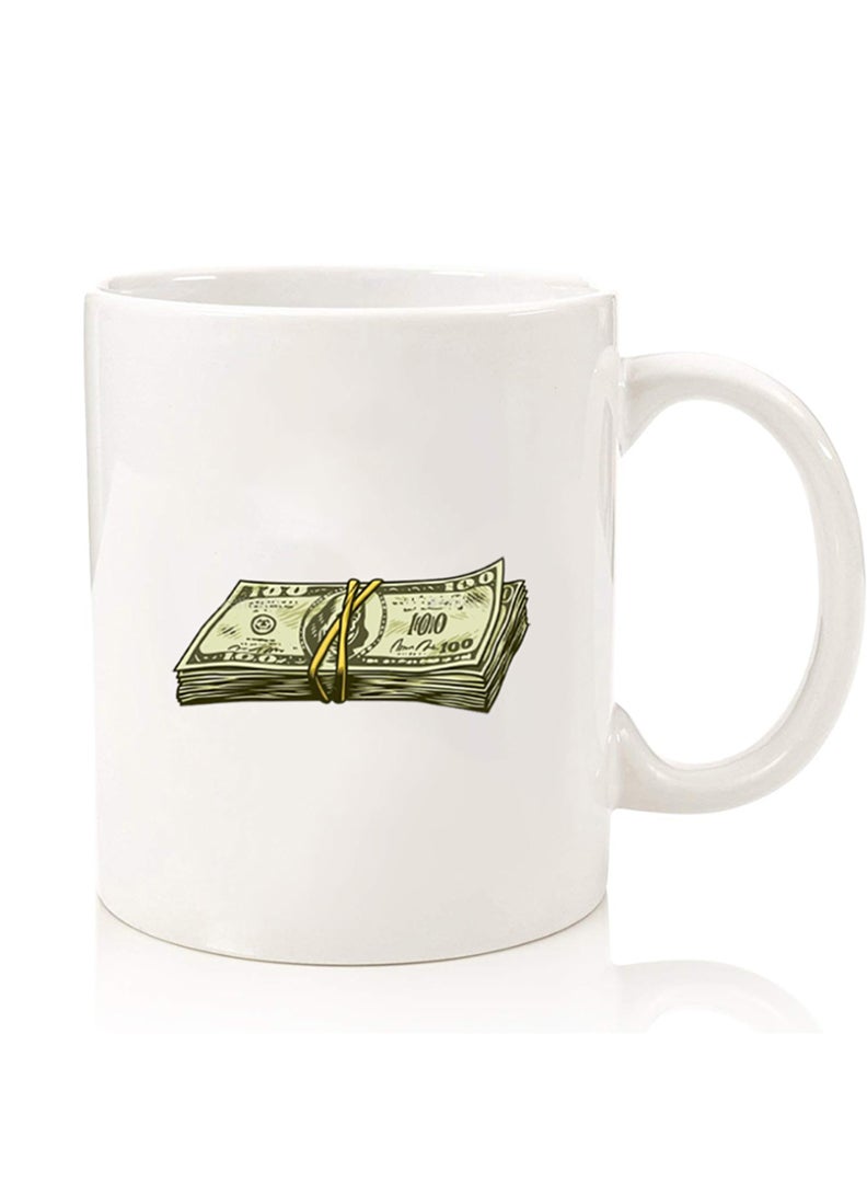Theodor Premium Quality Two Sided Printed Coffee Mug Tea Cup For Home Office, Kids Men Women Vintage Cash - Image 1