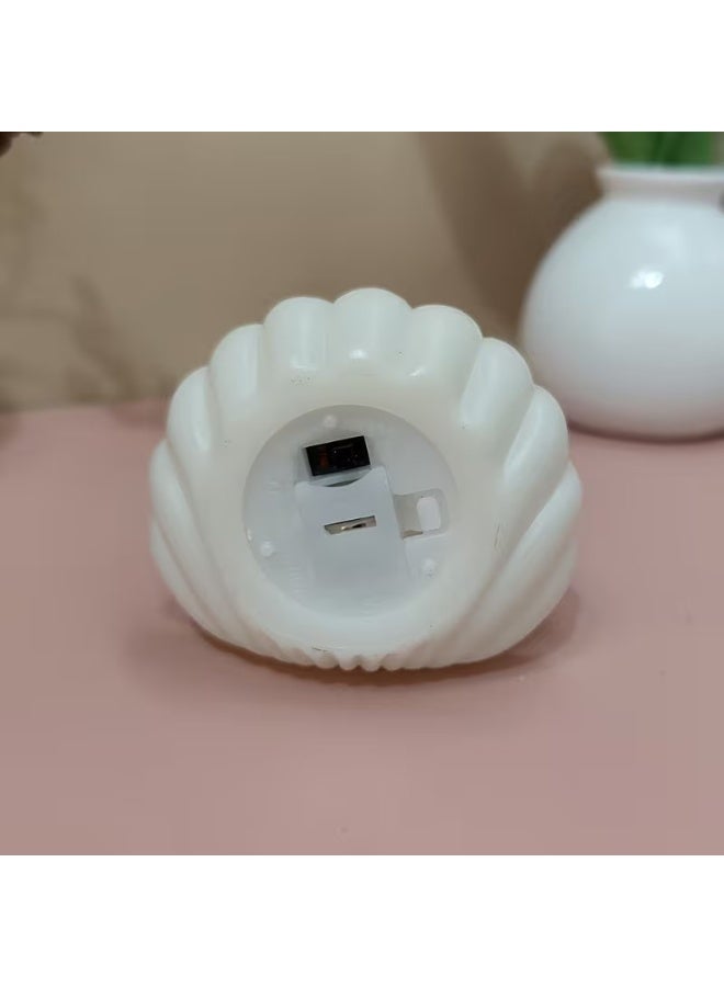 Goolsky Shell Night Light with Built-in 3 Button Batteries, Plastic Material Switch, LED Light Source Suitable for Bedroom Indoor Bedside Desk Luminous Lighting Decorative Ornaments, also called LED Lamp Pearl Lamp Atmosphere Lamp - Image 4