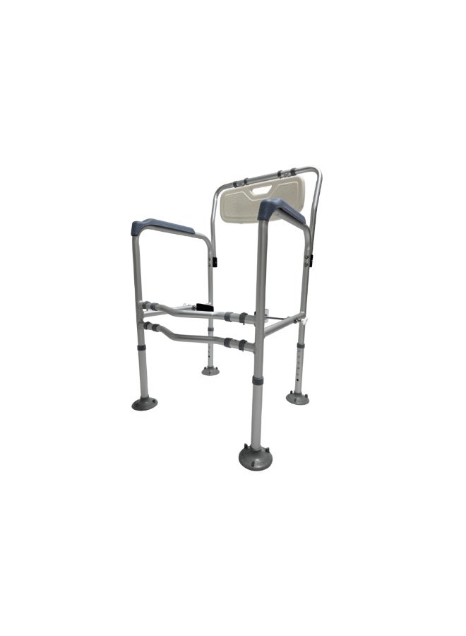 Aluminum toilet seat with backrest DORRA JL7955L - Image 2