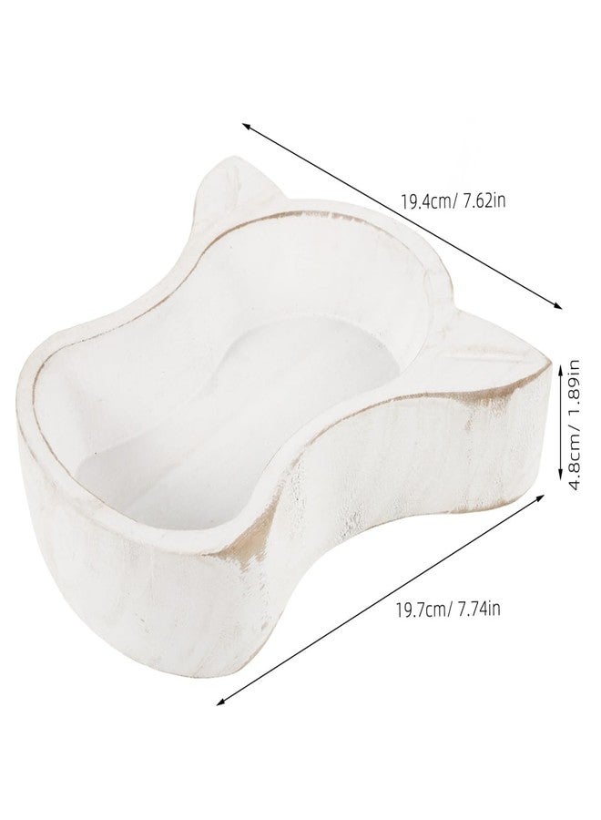 PRETYZOOM Cow Head Wooden Serving Bowl 7.75X7.63X1.88 Inch Wood Fruit Nut Tray Multipurpose Snack Plate for Home Kitchen Display - Image 2