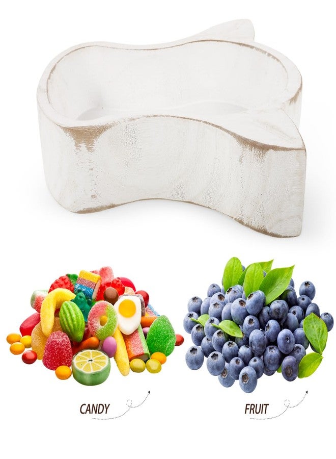 PRETYZOOM Cow Head Wooden Serving Bowl 7.75X7.63X1.88 Inch Wood Fruit Nut Tray Multipurpose Snack Plate for Home Kitchen Display - Image 4