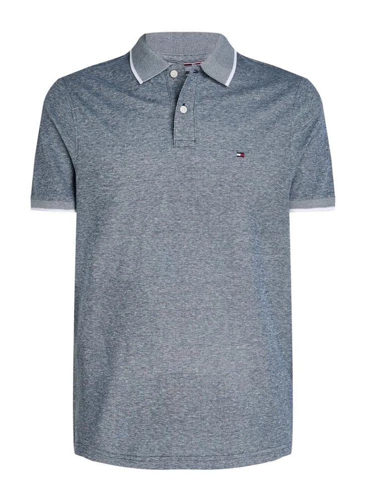 TOMMY HILFIGER Regular Fit Linen Short Sleeve Polo