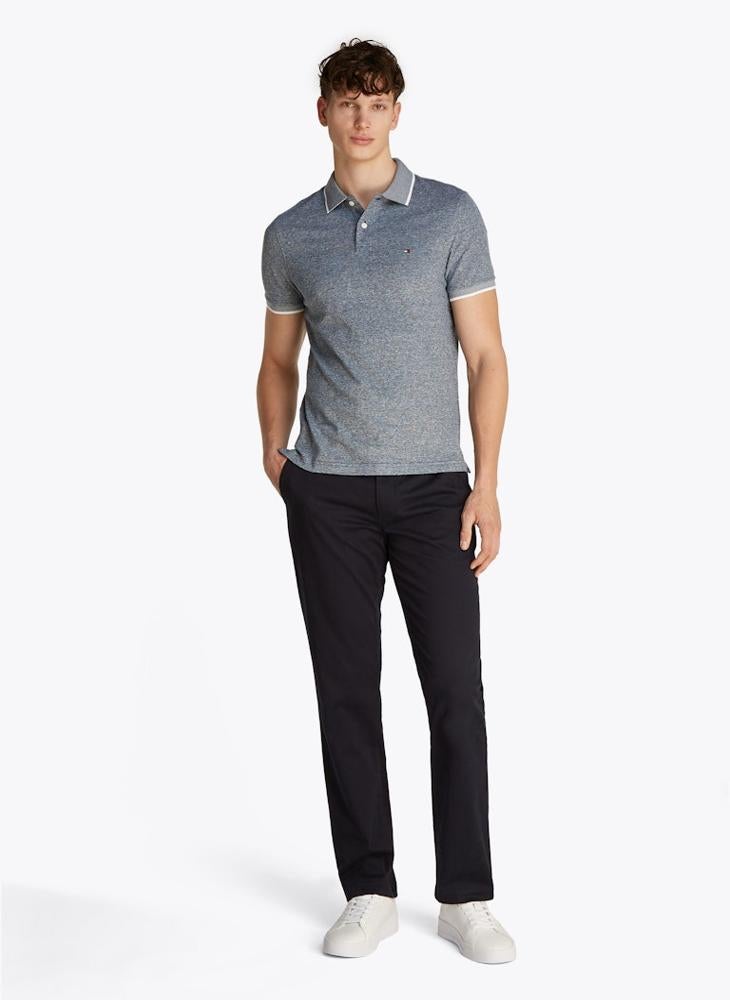 TOMMY HILFIGER Regular Fit Linen Short Sleeve Polo - Image 4