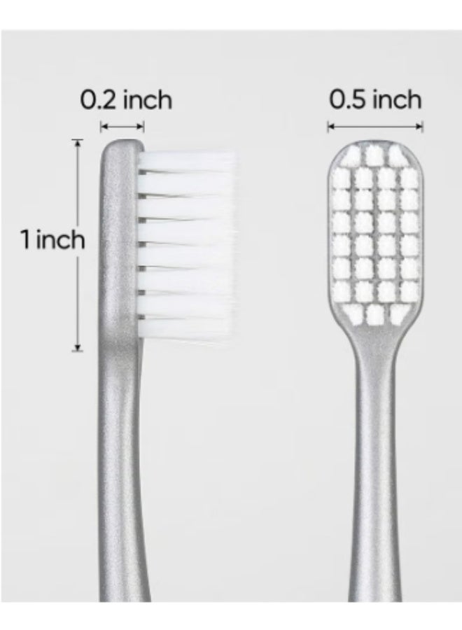 4 فرش أسنان فائقة النعومة بتقنية النانو، للعناية بالأسنان واللثة الحساسة، فرشاة أسنان حريرية فائقة النعومة للأشخاص الذين يضعون تقويم الأسنان، تأثير تنظيف ممتاز، مناسبة للأسنان الحساسة وتراجع اللثة (متعددة الألوان). - Image 2