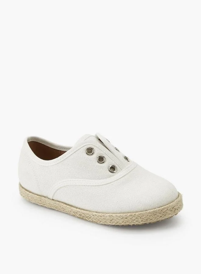ببرمنة Boys Eyelet Detail Espadrille Loafers