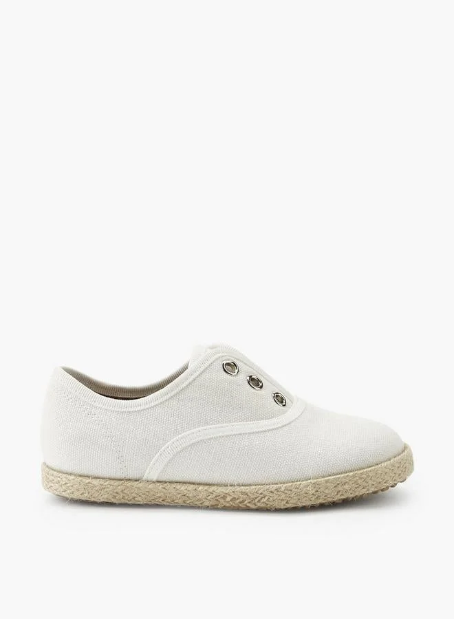 ببرمنة Boys Eyelet Detail Espadrille Loafers