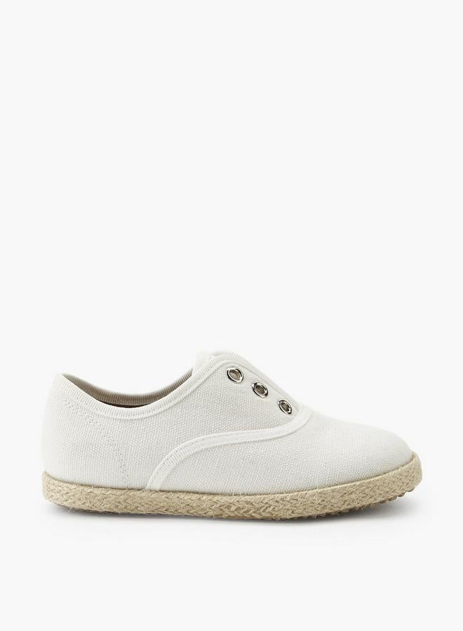Peppermint Boys Eyelet Detail Espadrille Loafers - Image 1