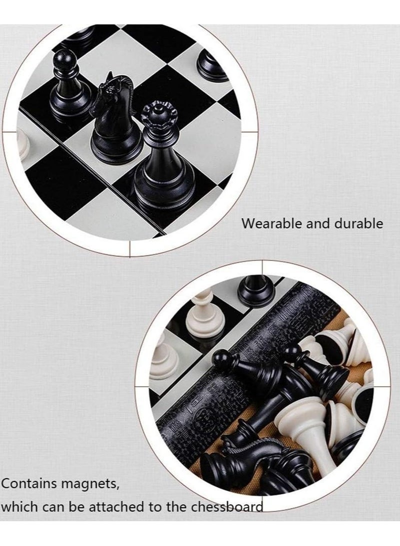 Toy Box Chess Set with Folding Magnetic Travel Games Board Size 47cm - Image 4