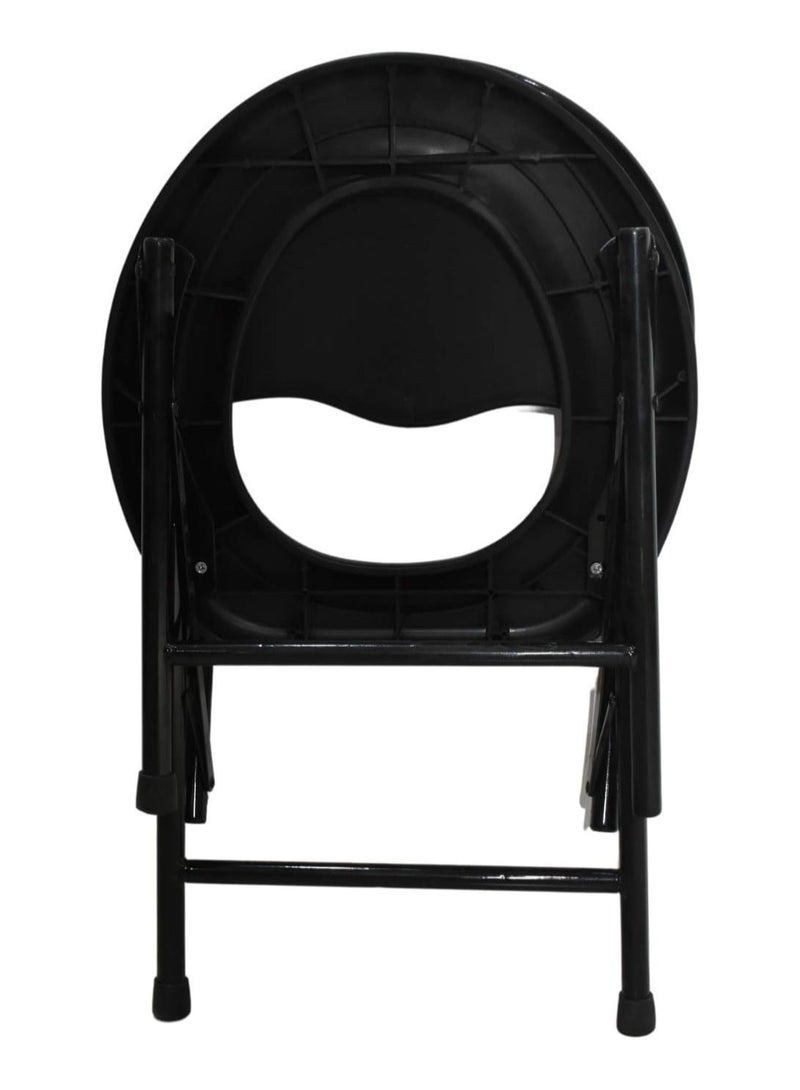 SMART HOME Portable and Foldable Toilet Chair, Rack comfortable and portable bathroom chair for the elderly and people with disabilities Black 32x42 cm - Image 2