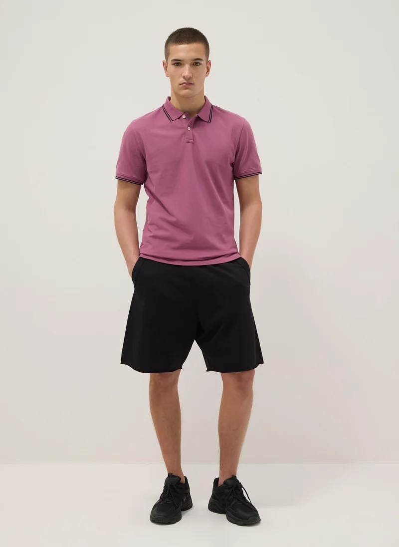Ovs OVS Black Relaxed-Fit Cotton-Blend Shorts