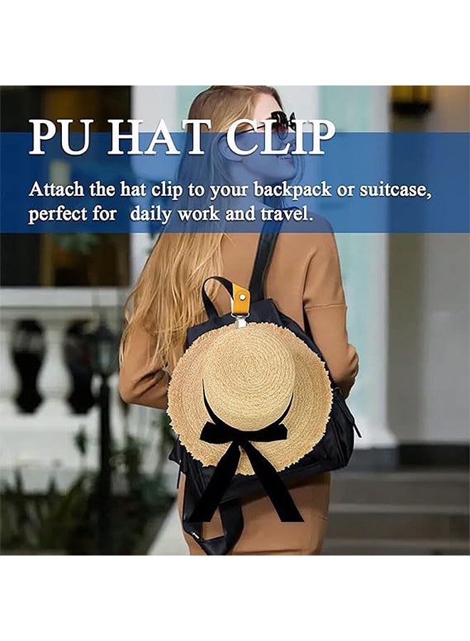 إم إكس إن 3 قطع PU الجلد قبعة كليب، متعددة الوظائف في الهواء الطلق Duckbill كليب، قبعة حامل اليدين اليدين الحرة حقيبة Accessory for Traveling Bags Backbagks Purses Totes - Image 5