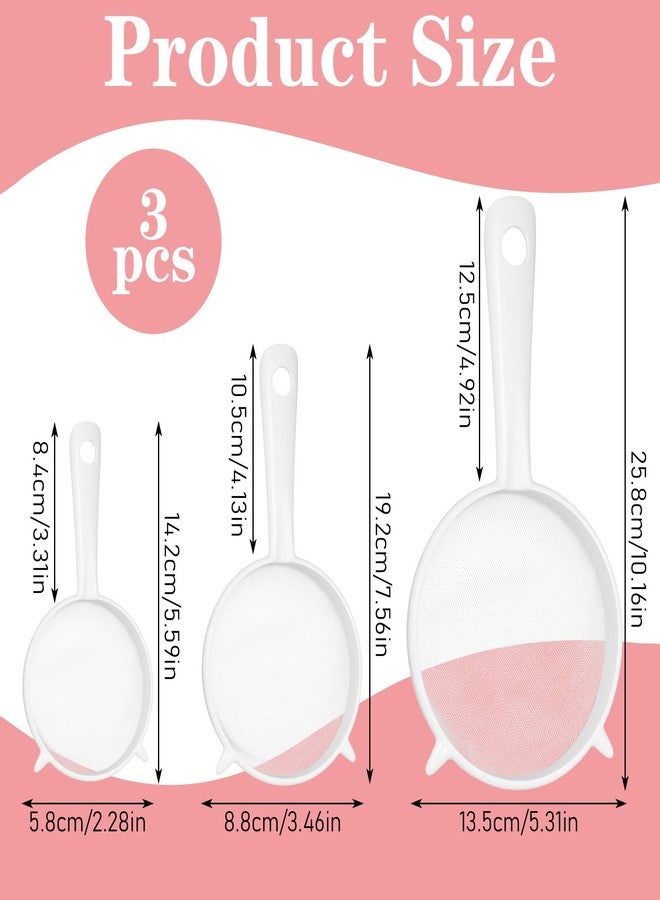 WJIAAA Plastic Mesh Strainer Set,4 Pcs Kefir Strainer Set Fine Sieve with Handle Plastic Non-Metal Sieve with Fine Mesh for Juice Yogurt Coffee Honey Milk Nut Milk with Handle - Image 2