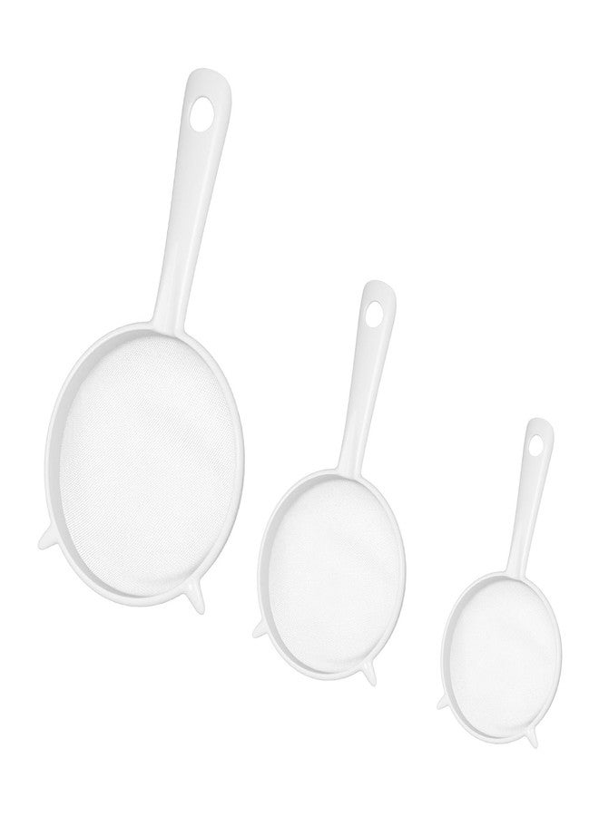 WJIAAA Plastic Mesh Strainer Set,4 Pcs Kefir Strainer Set Fine Sieve with Handle Plastic Non-Metal Sieve with Fine Mesh for Juice Yogurt Coffee Honey Milk Nut Milk with Handle - Image 1