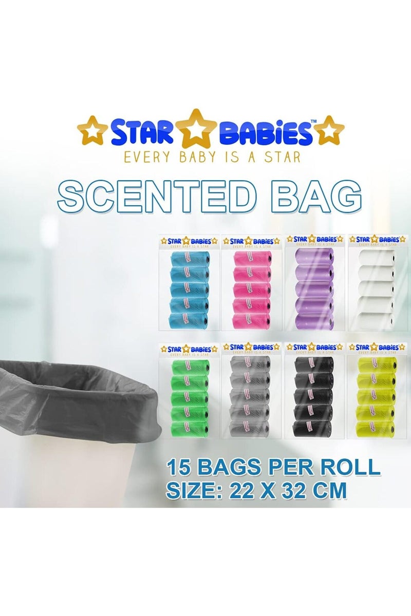 STAR BABiES حزمة 5 أكياس معطرة سوداء مع موزع أبيض، حزمة 1 - Image 5