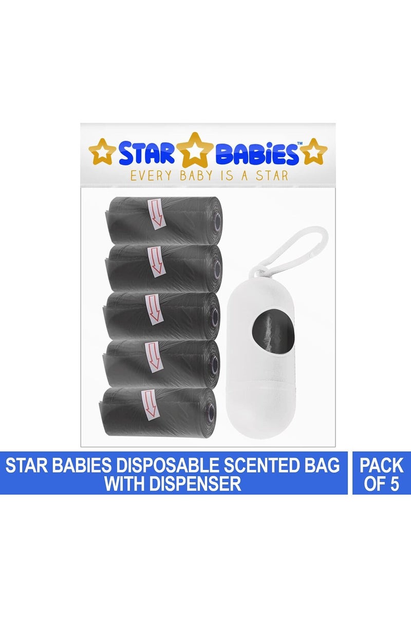STAR BABiES حزمة 5 أكياس معطرة سوداء مع موزع أبيض، حزمة 1 - Image 2