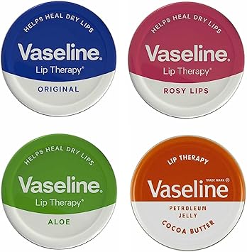 Vaseline Lip Balm Petroleum Jelly Lip Therapy Original Coco Butter Alo VeraAnd Rosy 20g Tin Soothes Dry Lips Pack Of 4 - Image 3