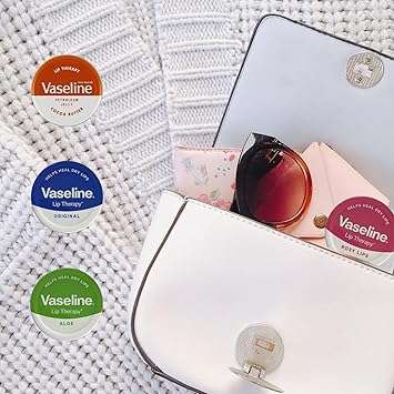 Vaseline Lip Balm Petroleum Jelly Lip Therapy Original Coco Butter Alo VeraAnd Rosy 20g Tin Soothes Dry Lips Pack Of 4 - Image 5