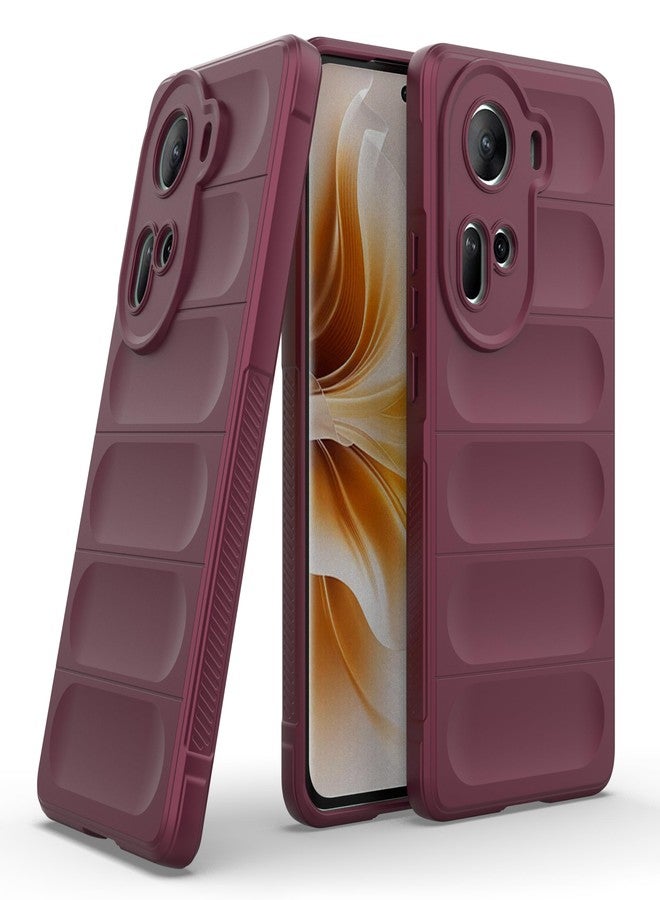 Zapcase Back Case Cover for Oppo Reno 11 | Compatible for Oppo Reno 11 Back Cover | Liquid Silicon Magic Case with Camera Protection | Plum - Image 1
