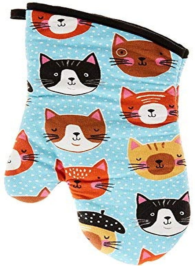Kay Dee 4 Piece Kitchen Set - 2 Terry Towels, Oven Mitt, Potholder (Crazy Cat) - Image 3