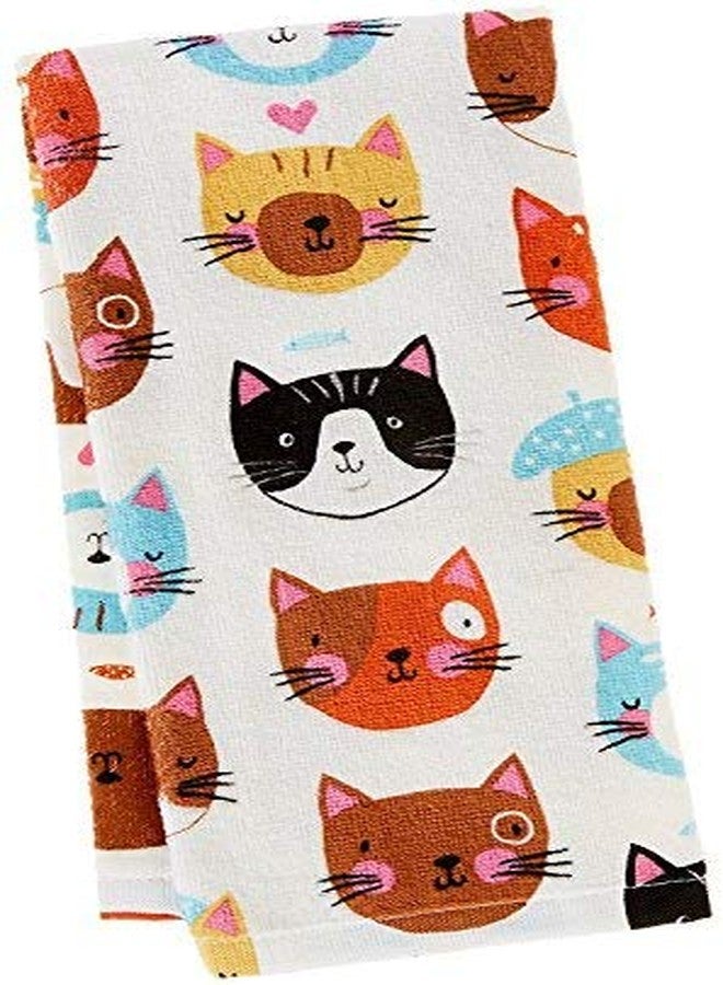 Kay Dee 4 Piece Kitchen Set - 2 Terry Towels, Oven Mitt, Potholder (Crazy Cat) - Image 2