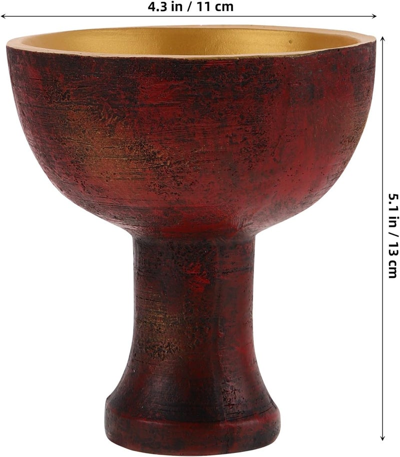 Cabilock Big Chalice Holy Grail Cup: Vintage Chalice Wine Drinking Goblet Cup Journal And Chalice Gothic Drinking Vessel - Ideal Novelty Gothic Father Day - Image 2